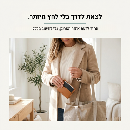 כרטיס איתור בארנק שלך - הטלפון מראה איפה הארנק בכל רגע.