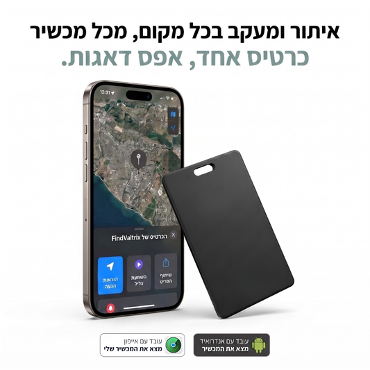 כרטיס איתור בארנק שלך - דק שנכנס לכל ארנק