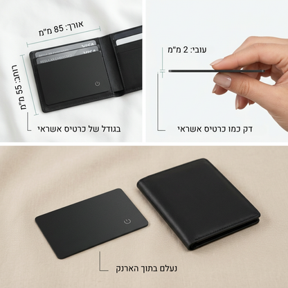 כרטיס איתור בארנק שלך - הטלפון מראה איפה הארנק בכל רגע.