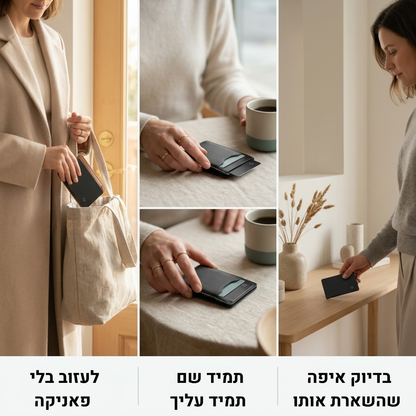 כרטיס איתור בארנק שלך - הטלפון מראה איפה הארנק בכל רגע.